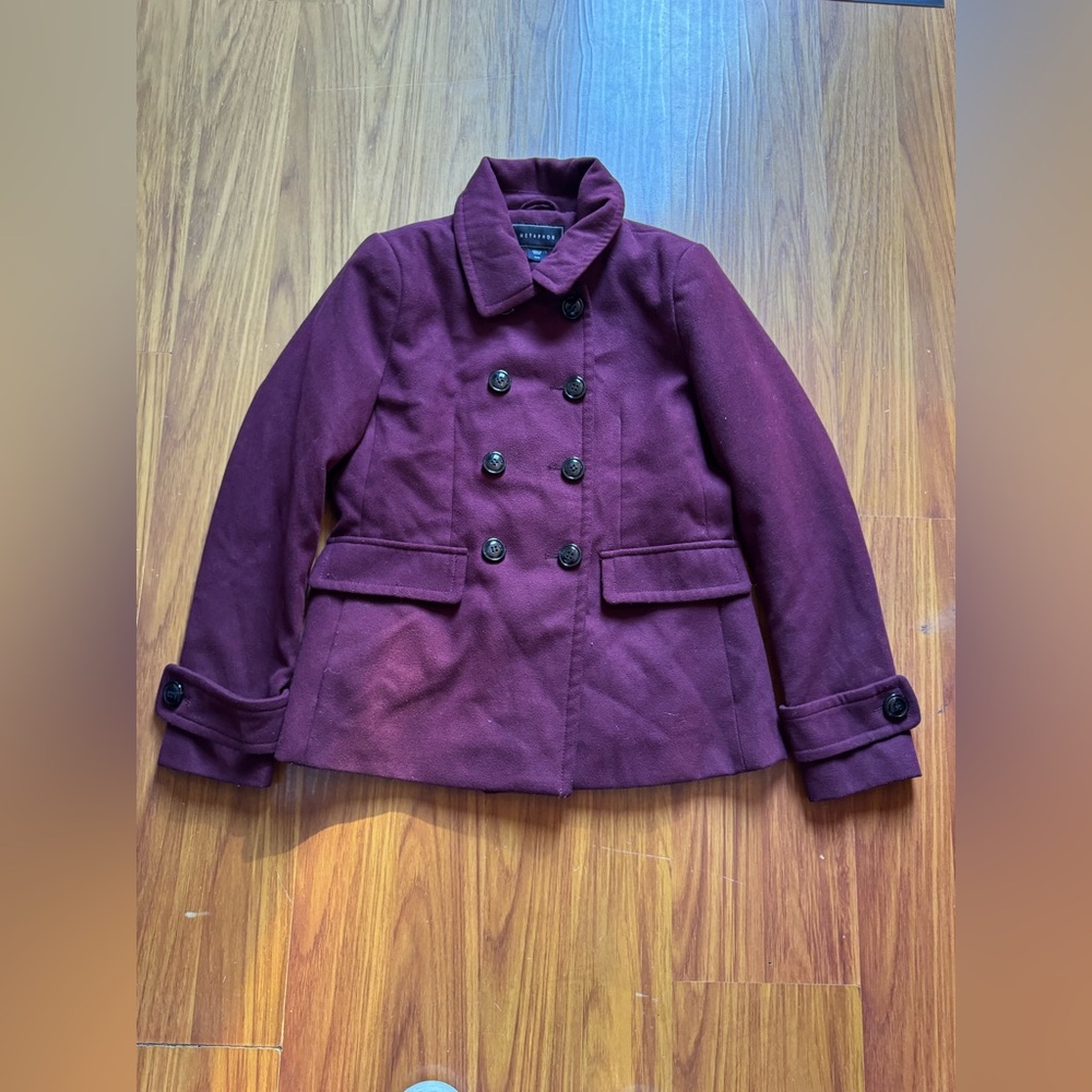 Women's Double-Breasted Purple Jacket size medium